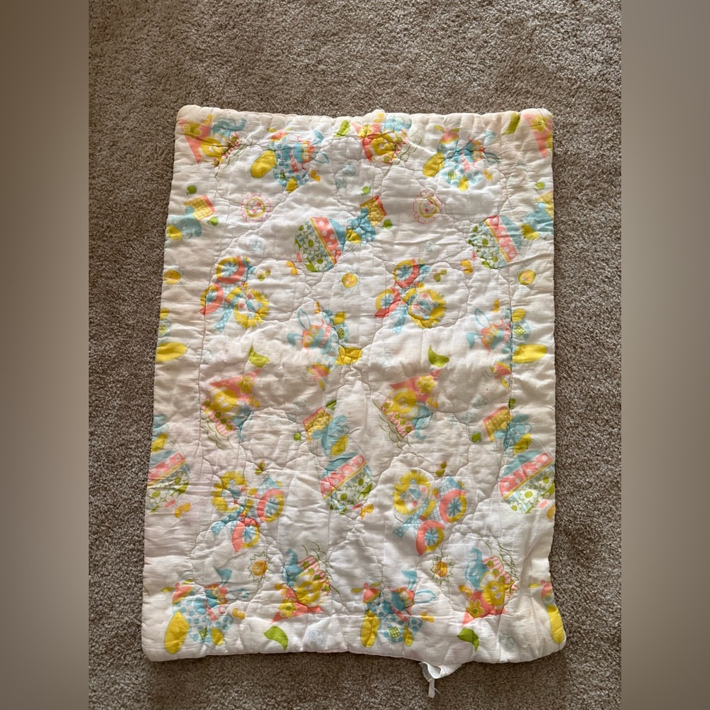 Vintage Pastel Baby Animal Blanket, 30"x41"
